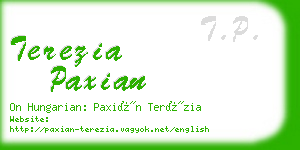 terezia paxian business card